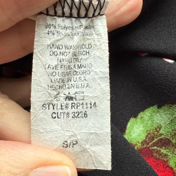 Cherry Mellow Women's S Whimsigoth Colorful Floral Plunge Hi Lo Romper Dress - Picture 7 of 8